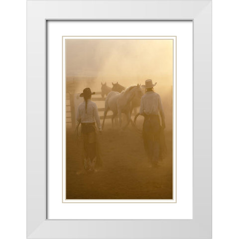 Take Your Pick White Modern Wood Framed Art Print with Double Matting by Dawson, Robert