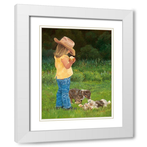 Play Time White Modern Wood Framed Art Print with Double Matting by Dudley, June