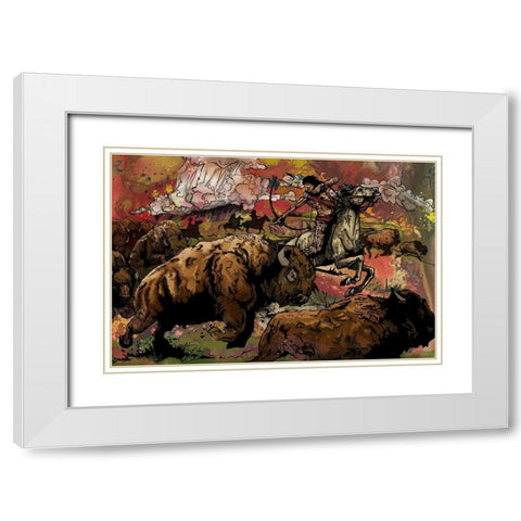 Hollow Bones White Modern Wood Framed Art Print with Double Matting by Kuehl, Cody