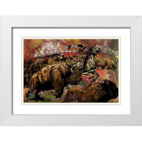 Hollow Bones White Modern Wood Framed Art Print with Double Matting by Kuehl, Cody