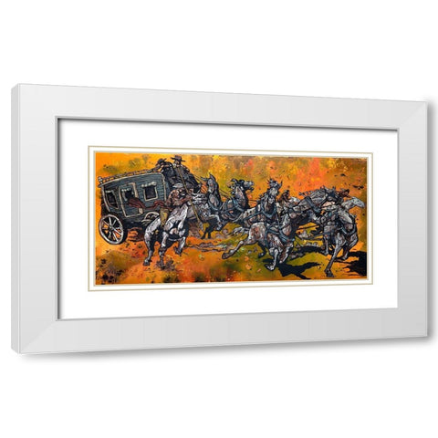 Stage Run White Modern Wood Framed Art Print with Double Matting by Kuehl, Cody