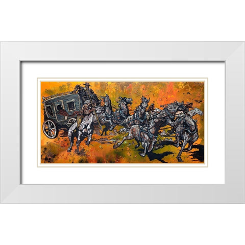 Stage Run White Modern Wood Framed Art Print with Double Matting by Kuehl, Cody