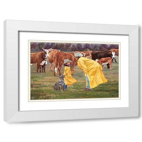 Game Plan White Modern Wood Framed Art Print with Double Matting by Dudley, June