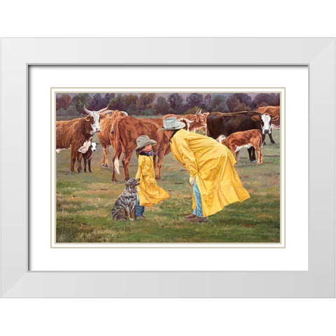 Game Plan White Modern Wood Framed Art Print with Double Matting by Dudley, June