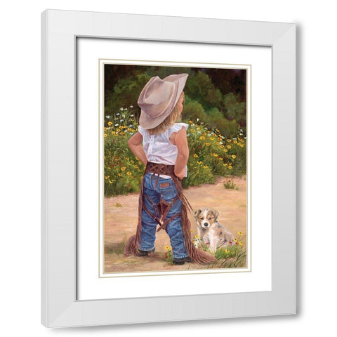 Boss Lady. White Modern Wood Framed Art Print with Double Matting by Dudley, June