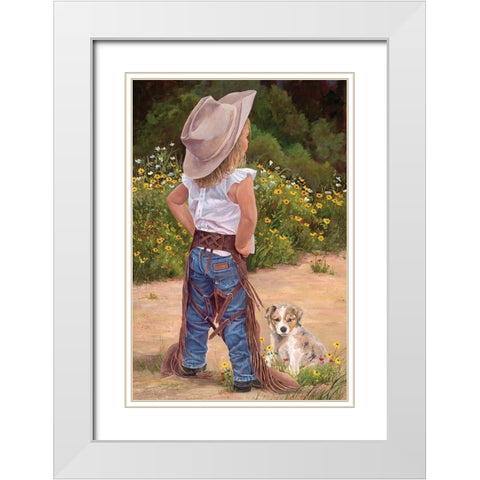 Boss Lady. White Modern Wood Framed Art Print with Double Matting by Dudley, June