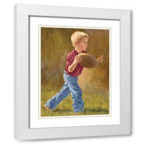 Will To Win White Modern Wood Framed Art Print with Double Matting by Dudley, June