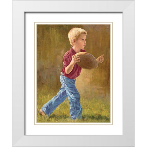 Will To Win White Modern Wood Framed Art Print with Double Matting by Dudley, June