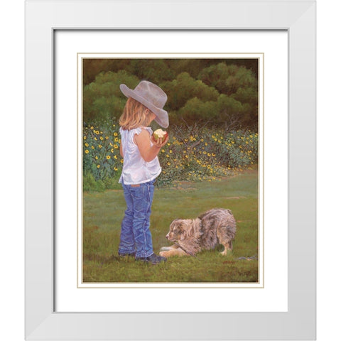 Double Trouble White Modern Wood Framed Art Print with Double Matting by Dudley, June