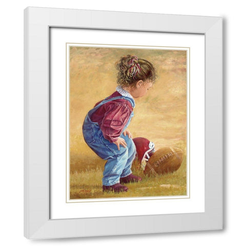 Whoop White Modern Wood Framed Art Print with Double Matting by Dudley, June