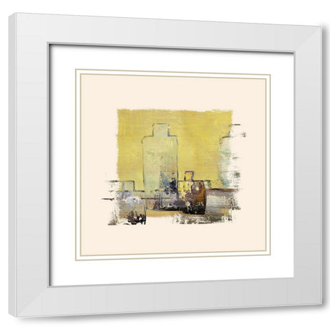 Four Jugs White Modern Wood Framed Art Print with Double Matting by Bolokofsky, Ronald
