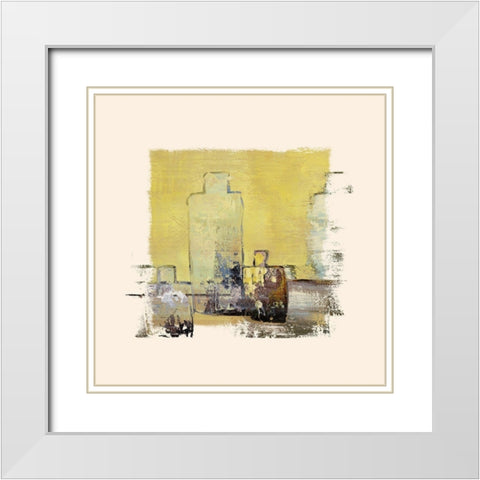 Four Jugs White Modern Wood Framed Art Print with Double Matting by Bolokofsky, Ronald