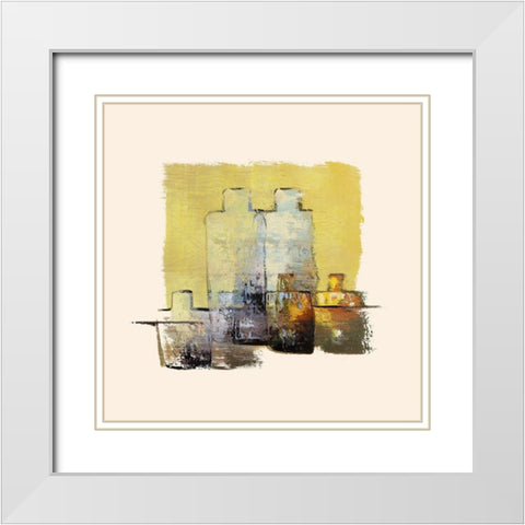 Five More Jugs White Modern Wood Framed Art Print with Double Matting by Bolokofsky, Ronald