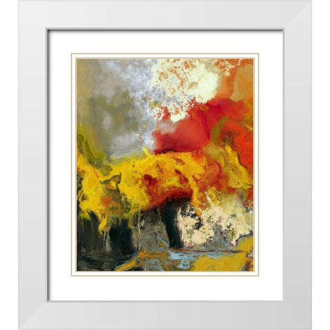 Lava Flow I White Modern Wood Framed Art Print with Double Matting by Bolokofsky, Ronald