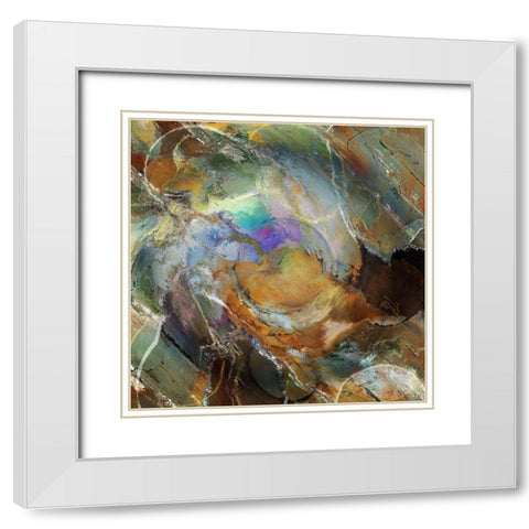 Orbit I White Modern Wood Framed Art Print with Double Matting by Bolokofsky, Ronald