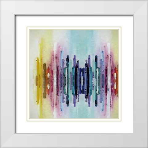 Abstract Mosaic I White Modern Wood Framed Art Print with Double Matting by Bolokofsky, Ronald