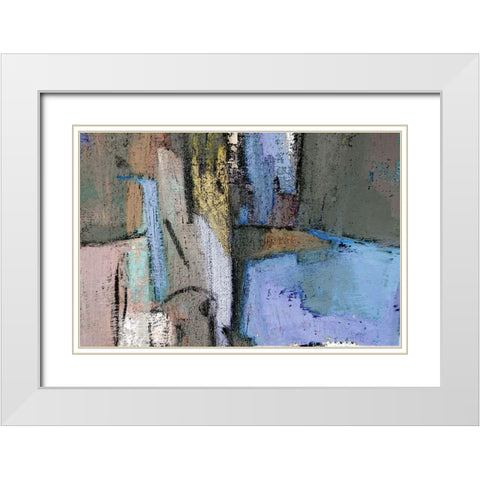 Pastel Junction II White Modern Wood Framed Art Print with Double Matting by Bolokofsky, Ronald
