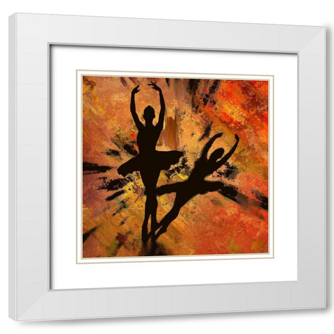 Silhouettes and Shadows White Modern Wood Framed Art Print with Double Matting by Bolokofsky, Ronald