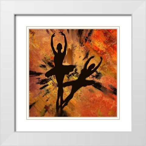 Silhouettes and Shadows White Modern Wood Framed Art Print with Double Matting by Bolokofsky, Ronald