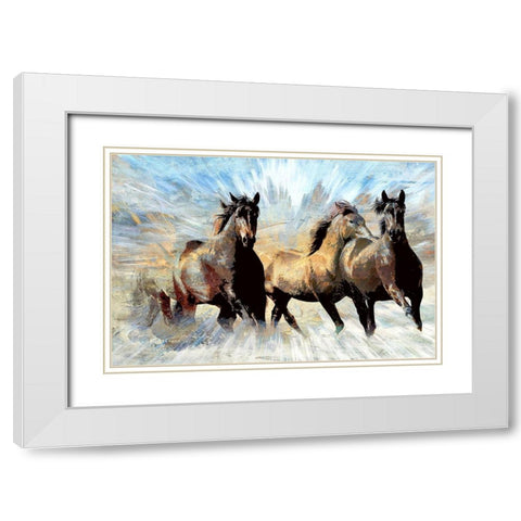 Against the Wind White Modern Wood Framed Art Print with Double Matting by Bolokofsky, Ronald