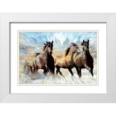 Against the Wind White Modern Wood Framed Art Print with Double Matting by Bolokofsky, Ronald