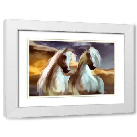 Arabian Brothers IV White Modern Wood Framed Art Print with Double Matting by Bolokofsky, Ronald