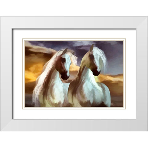 Arabian Brothers IV White Modern Wood Framed Art Print with Double Matting by Bolokofsky, Ronald