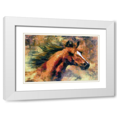 Runner White Modern Wood Framed Art Print with Double Matting by Bolokofsky, Ronald