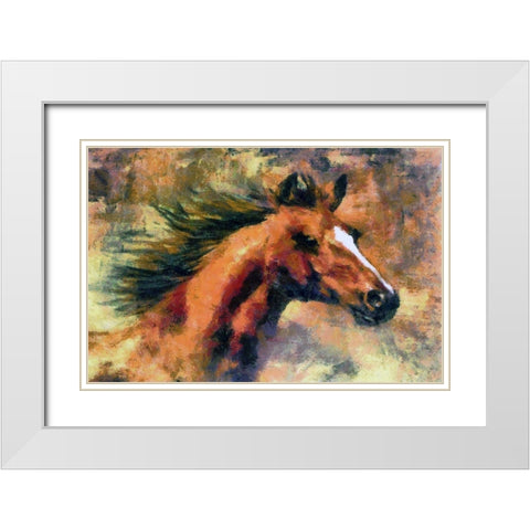 Runner White Modern Wood Framed Art Print with Double Matting by Bolokofsky, Ronald
