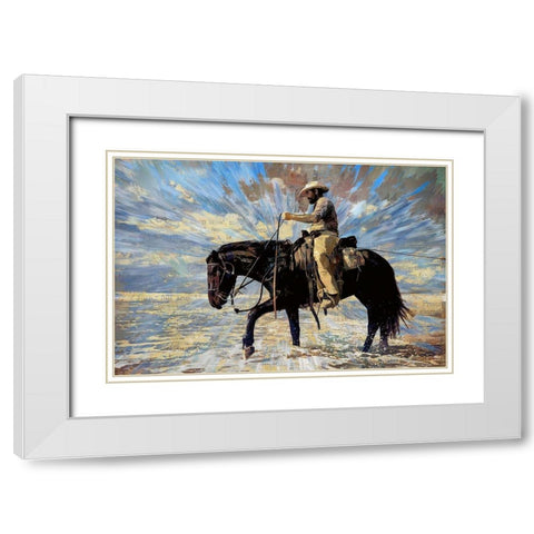 Big Sky White Modern Wood Framed Art Print with Double Matting by Bolokofsky, Ronald