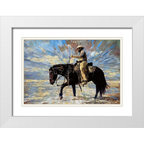Big Sky White Modern Wood Framed Art Print with Double Matting by Bolokofsky, Ronald