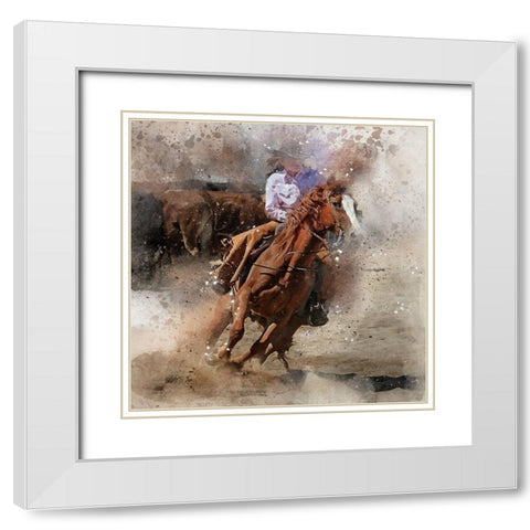 Cowgirl II White Modern Wood Framed Art Print with Double Matting by Bolokofsky, Ronald