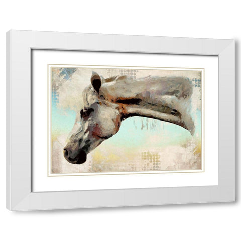 Head Shot White Modern Wood Framed Art Print with Double Matting by Bolokofsky, Ronald