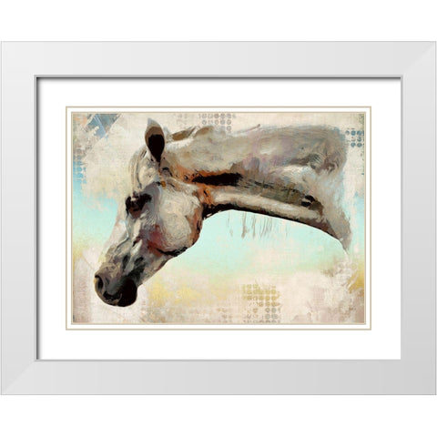 Head Shot White Modern Wood Framed Art Print with Double Matting by Bolokofsky, Ronald