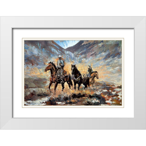 Prospecting White Modern Wood Framed Art Print with Double Matting by Bolokofsky, Ronald