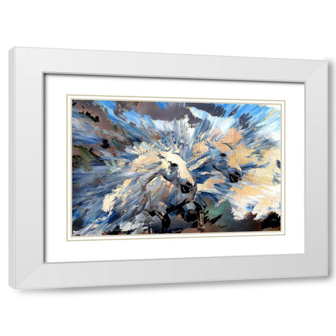 Run Like the Wind White Modern Wood Framed Art Print with Double Matting by Bolokofsky, Ronald