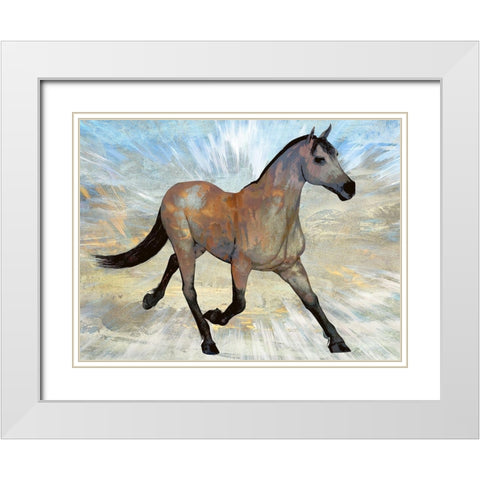 Runner White Modern Wood Framed Art Print with Double Matting by Bolokofsky, Ronald