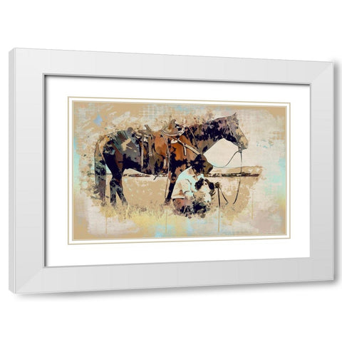 Westrn Adventures White Modern Wood Framed Art Print with Double Matting by Bolokofsky, Ronald