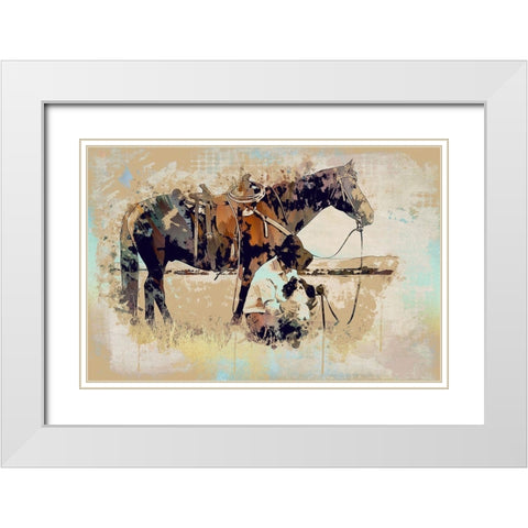 Westrn Adventures White Modern Wood Framed Art Print with Double Matting by Bolokofsky, Ronald