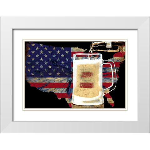 American Brew White Modern Wood Framed Art Print with Double Matting by Bolokofsky, Ronald
