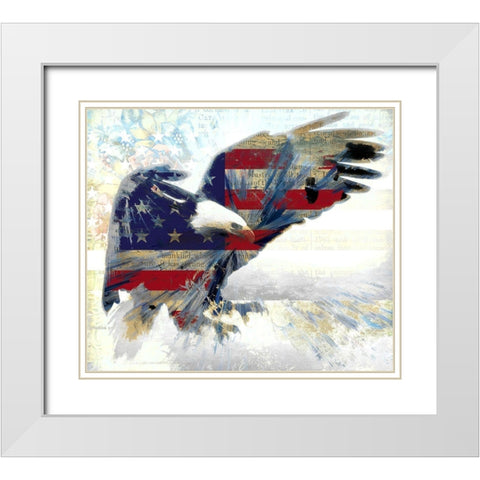 American Eagle White Modern Wood Framed Art Print with Double Matting by Bolokofsky, Ronald