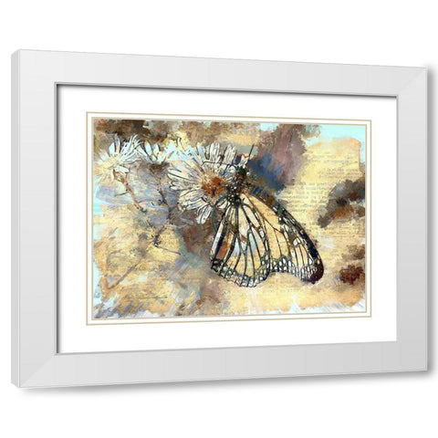 Butterfly Wings White Modern Wood Framed Art Print with Double Matting by Bolokofsky, Ronald