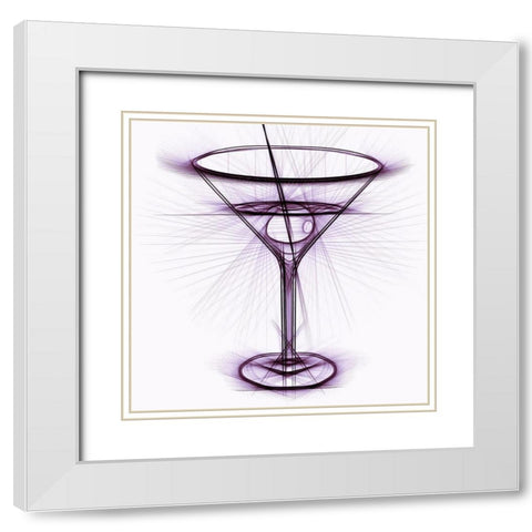 Cocktail II White Modern Wood Framed Art Print with Double Matting by Bolokofsky, Ronald