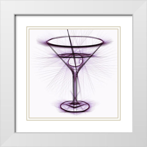 Cocktail II White Modern Wood Framed Art Print with Double Matting by Bolokofsky, Ronald
