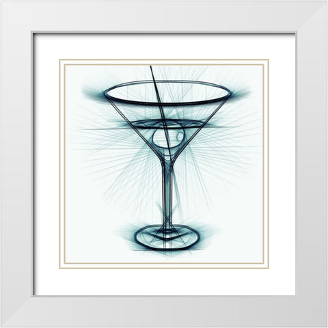 Cocktail III White Modern Wood Framed Art Print with Double Matting by Bolokofsky, Ronald