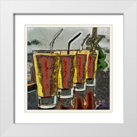 Cocktails II White Modern Wood Framed Art Print with Double Matting by Bolokofsky, Ronald