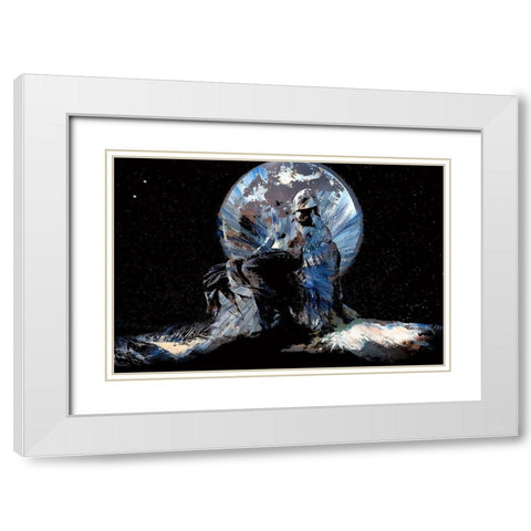 Dreaming of a Moon Shadow White Modern Wood Framed Art Print with Double Matting by Bolokofsky, Ronald