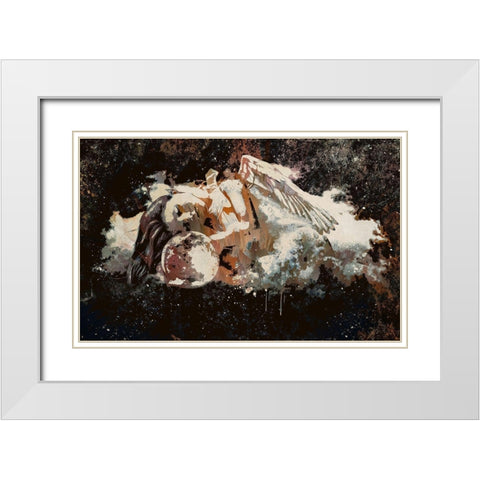 Guradian Angel White Modern Wood Framed Art Print with Double Matting by Bolokofsky, Ronald