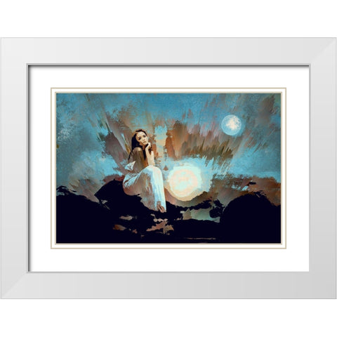 Light the Way White Modern Wood Framed Art Print with Double Matting by Bolokofsky, Ronald