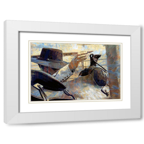 Saddle Up White Modern Wood Framed Art Print with Double Matting by Bolokofsky, Ronald